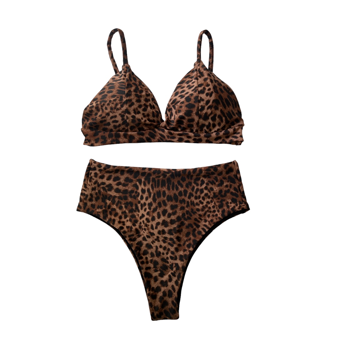 Bikini Cheetah Pavilos Calzón Tiro Alto Sin Costura